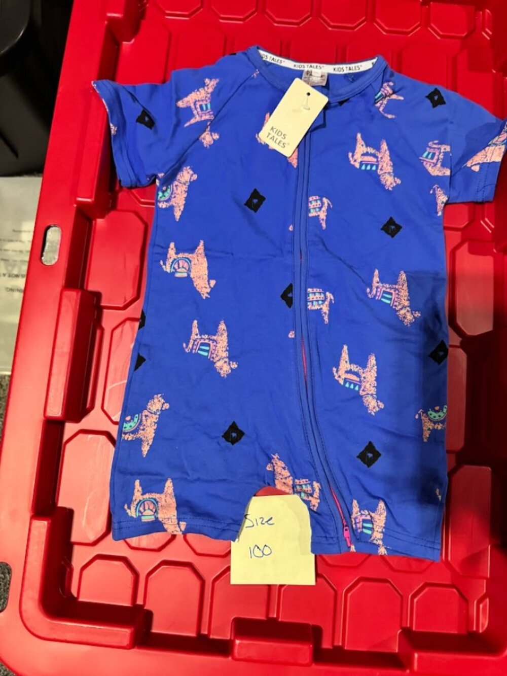 Kids Tales  Double Zipper Romper Toddler Cotton
